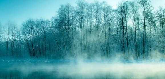Голубое озеро в Казани утром